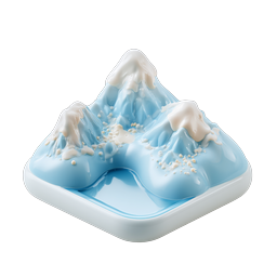 Snow Mountain 3D Clay Icon | Nature & Travel Graphics