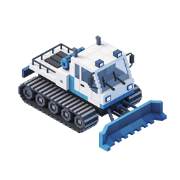 Snowcat Snow Groomer Isometric Vehicle Icon