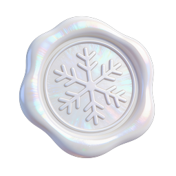 Pearl Snowflake Icon - Glossy 3D Winter Crystal Design
