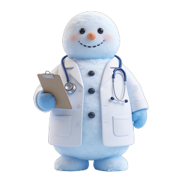 Schneemann-Arzt Winter Medizin Icon - Festliche Gesundheitsversorgung