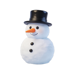 Cute Snowman Icon - Winter & Christmas Holiday Graphic