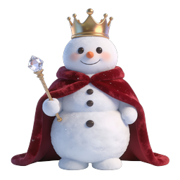 Snowman King Icon - Royal Winter Character
