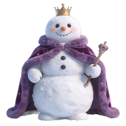 Royal Snowman King Icon - Festive Winter Character