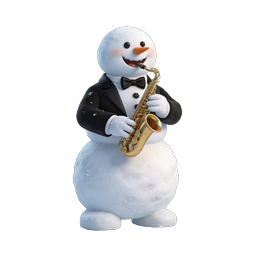 Snowman Saxophone Player | Festive Winter Music Icon