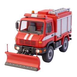 Vibrant Fire Truck Icon for Emergency Services