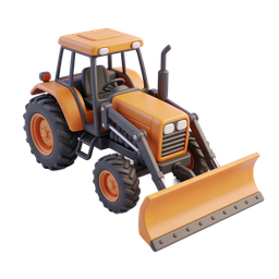 Vibrant Bulldozer Icon for Construction Themes