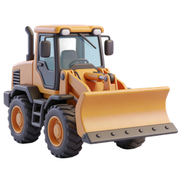 Stylish Bulldozer Icon for Construction Projects