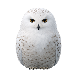 Snowy Owl Icon - Realistic White Arctic Bird