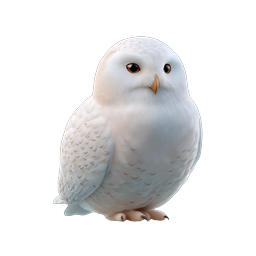 Snowy Owl Realistic 3D Icon - Arctic Wildlife