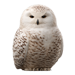 Snowy Owl Icon - Realistic White Arctic Bird