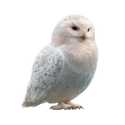 Realistic Snowy Owl Illustration - Arctic Wildlife Icon