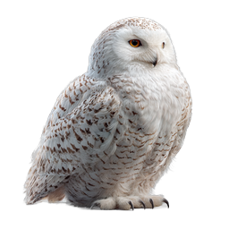 Realistic Snowy Owl Icon | Arctic Wildlife Bird