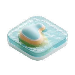 3D Glass Soap Bubble Cleaning Icon | Fresh & Modern