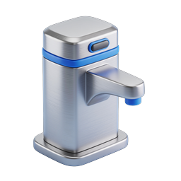 Soap Dispenser Bottle Icon - 3D Clay Style Design