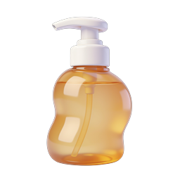 Icono de botella dosificadora de jabón - renderizado realista 3D