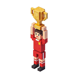 Voxel Soccer Champion Trophy Celebration Icon