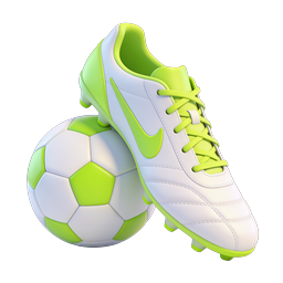 Soccer Cleat and Ball 3D Icon | Football Sports