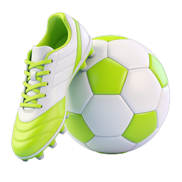 Soccer Cleat and Ball 3D Sports Icon