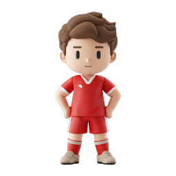 Vibrant Soccer Player Icon for Sports Themes