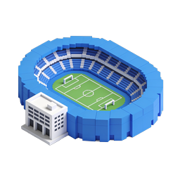 Isometric Soccer Stadium Icon - 3D Football Arena