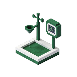 Isometric Soccer Stadium Voxel Icon | 3D Football Pitch