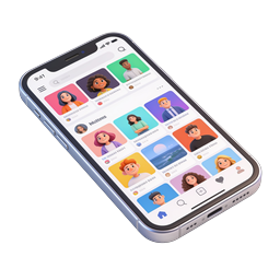 3D Social Media App on Smartphone with Avatar Profiles