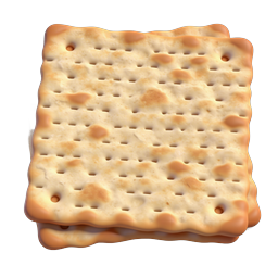 Icono de pila de galletas saladas - Ilustración de comida 3D realista