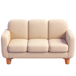 Soft Couch Icon for Home Decor Projects