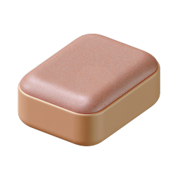 Soft Cushion Pad 3D Icon - Peachy Textured Design