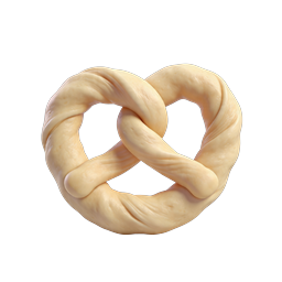 Icono de Pretzel Suave | Símbolo de Comida de Panadería en 3D
