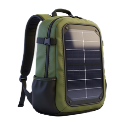 Solar Powered Backpack Icon | Eco-Friendly Green Energy Gear