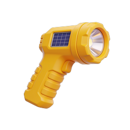 Solar Flashlight Icon - Eco-Friendly LED Spotlight