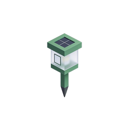 Solar Garden Light Stake Icon - Isometric 3D