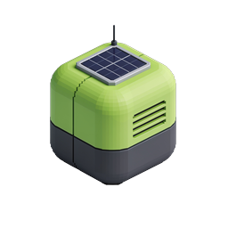 Solar Generator 3D Isometric Icon | Renewable Energy