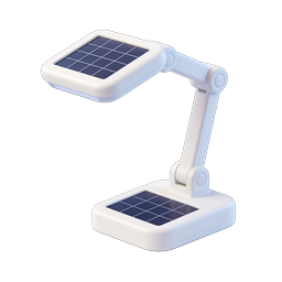 Solar Powered Desk Lamp Icon - Eco-Friendly 3D