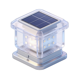 Solar LED Light Icon - Renewable Energy Outdoor Fixture