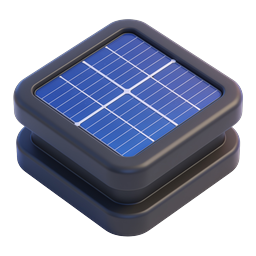 Solar Panel 3D Icon - Renewable Energy Technology