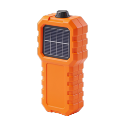 Rugged Solar Power Bank 3D Icon for Outdoor Tech