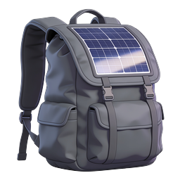 Solar-Powered Backpack Icon | Eco-Friendly Outdoor Gear