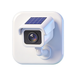 Solar Security Camera Icon | Eco-Friendly Outdoor Surveillance