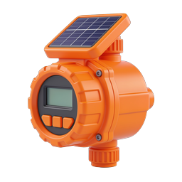 Solar Smart Valve Icon - 3D Industrial Controller