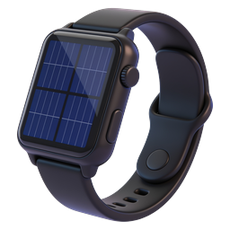 Solar Smartwatch 3D Icon | Eco-Friendly Wearable Tech