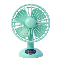 Solar-Powered Table Fan Icon | Green Energy Design