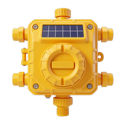 Solar Valve Controller Icon | 3D Smart IoT Device
