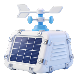 Icona stazione meteo solare | Dispositivo meteorologico 3D