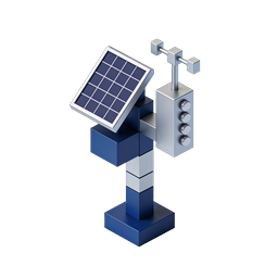 Solar Weather Station Icon | Renewable Energy 3D Icon