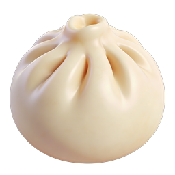 Realistic Soup Dumpling Icon - Chinese Dim Sum 3D