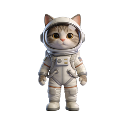 Cute Space Cat Astronaut Icon for Fun Designs