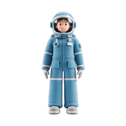 Charming Astronaut Icon for Space Exploration Themes