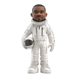 Playful Astronaut Character Icon for Space Themes
